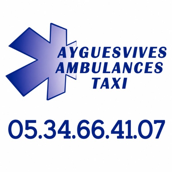 Logo AYGUESVIVES AMBULANCES TAXI